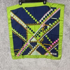 Vtg 60s Miss Dior Silk Scarf 50x26 Mod Op Art Psychedelic Space Age Retro Disco